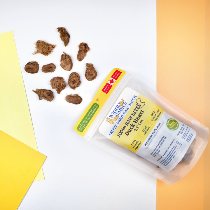 Wiggly Babies Freeze-Dried Duck Heart 0.5" (138G)
