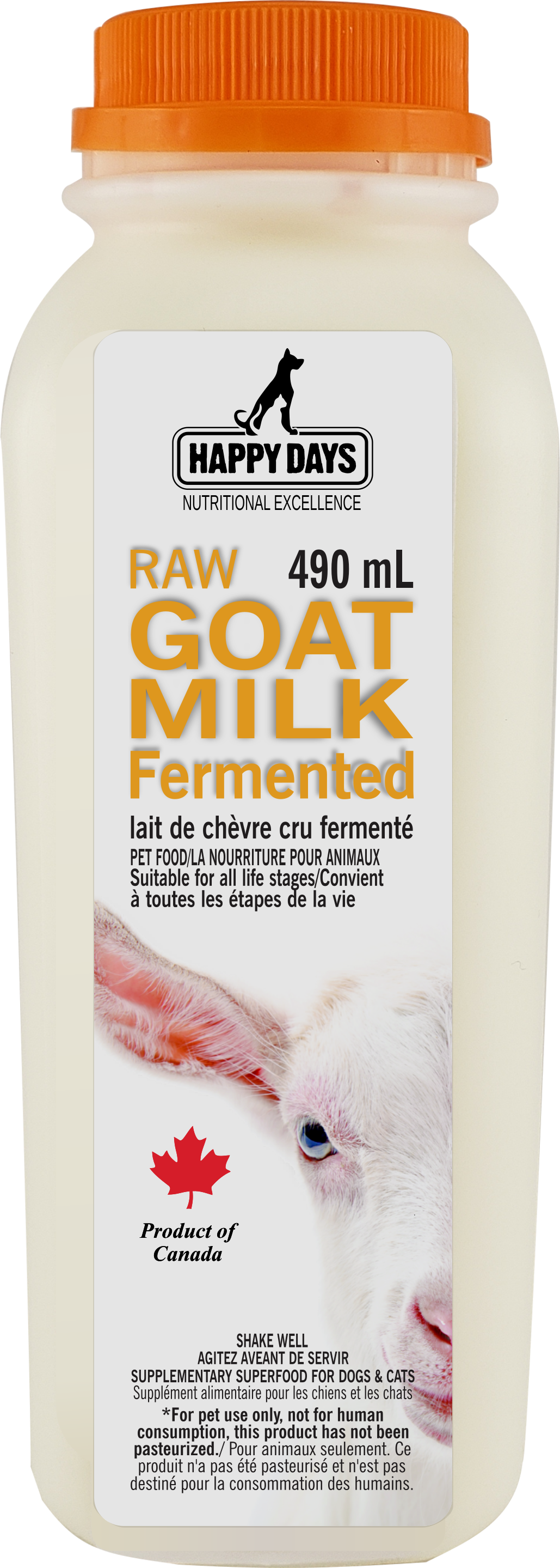 Happy Days Raw Fermented Goat Milk (490mL)