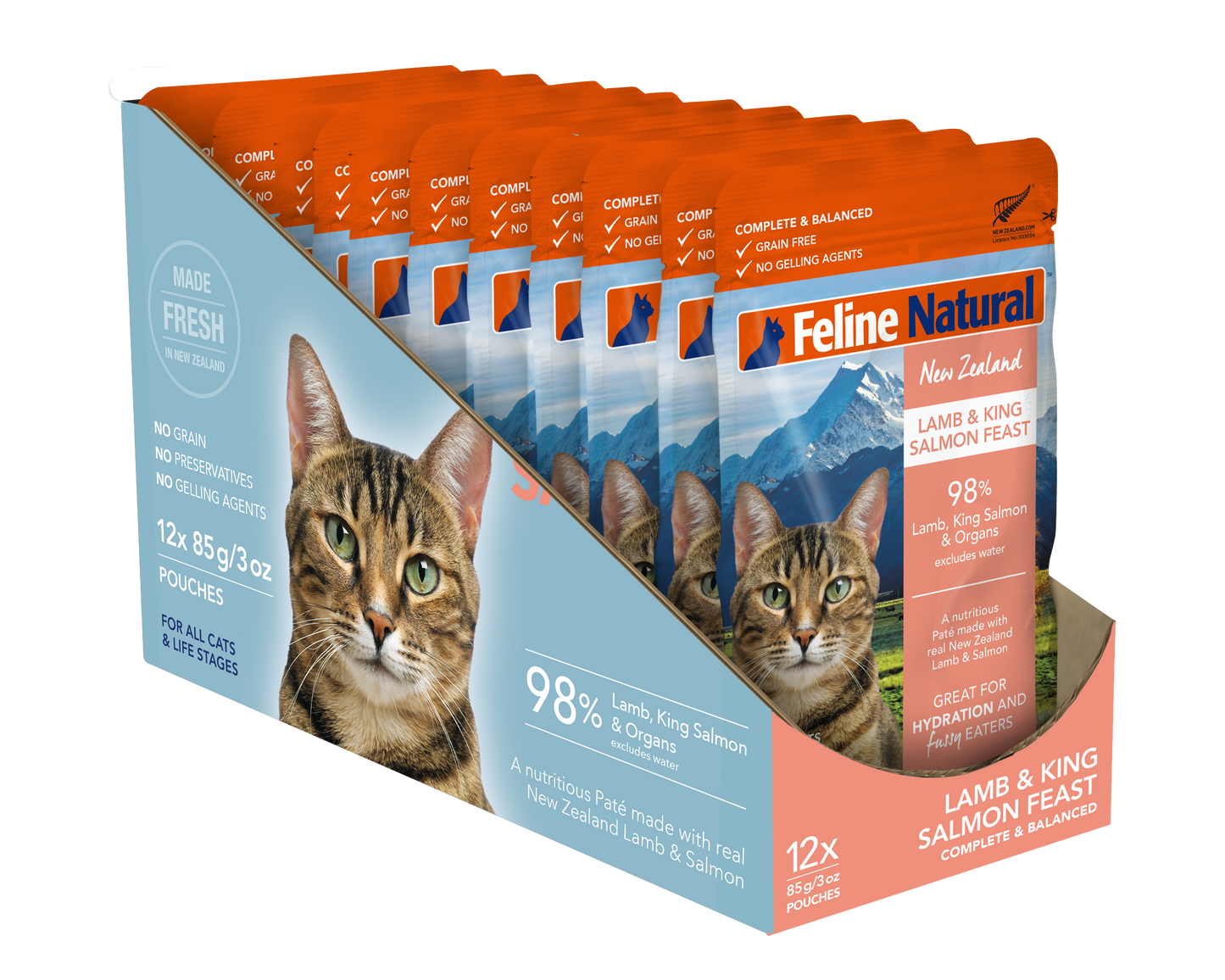 Feline Natural Lamb & Salmon Feast Cat Pouch (3oz)