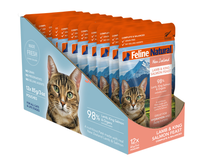 Feline Natural Lamb & Salmon Feast Cat Pouch (3oz)