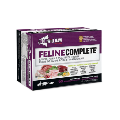 Iron Will Raw Feline Complete Rabbit, Pork & Mackerel Dinner - 3 lb