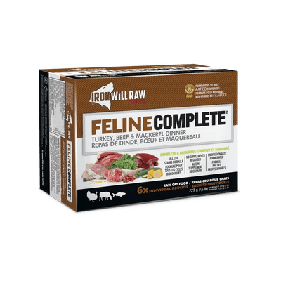 Iron Will Raw Feline Complete Turkey, Beef &amp; Mackerel Dinner (3lb)