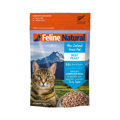 Feline Natural Freeze-Dried Beef Feast (320g)