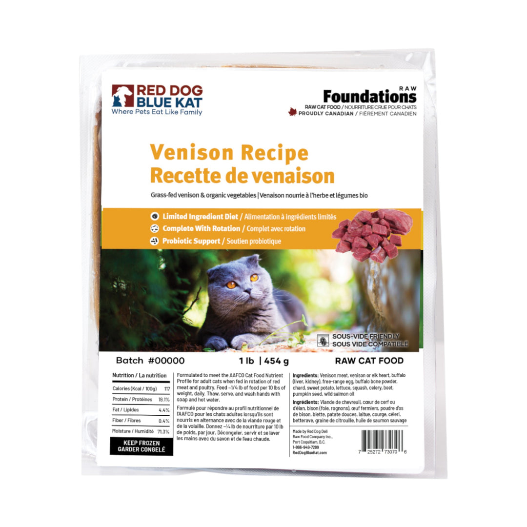RDBK Red Dog Blue Kat Foundations Venison Cat (4x1/4lb)