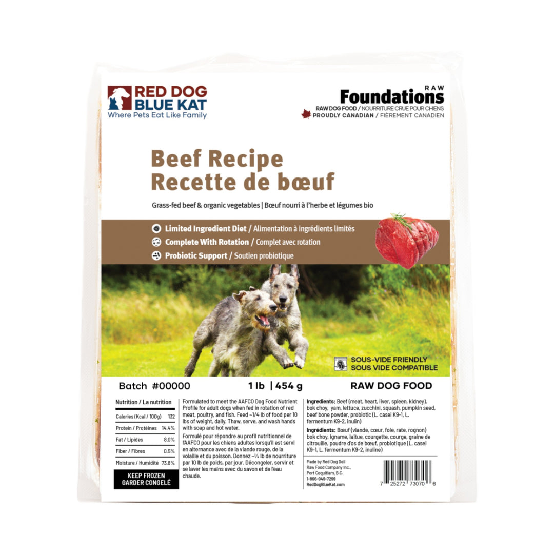 RDBK Red Dog Blue Kat Foundations Beef Dog (4x1/4lb)