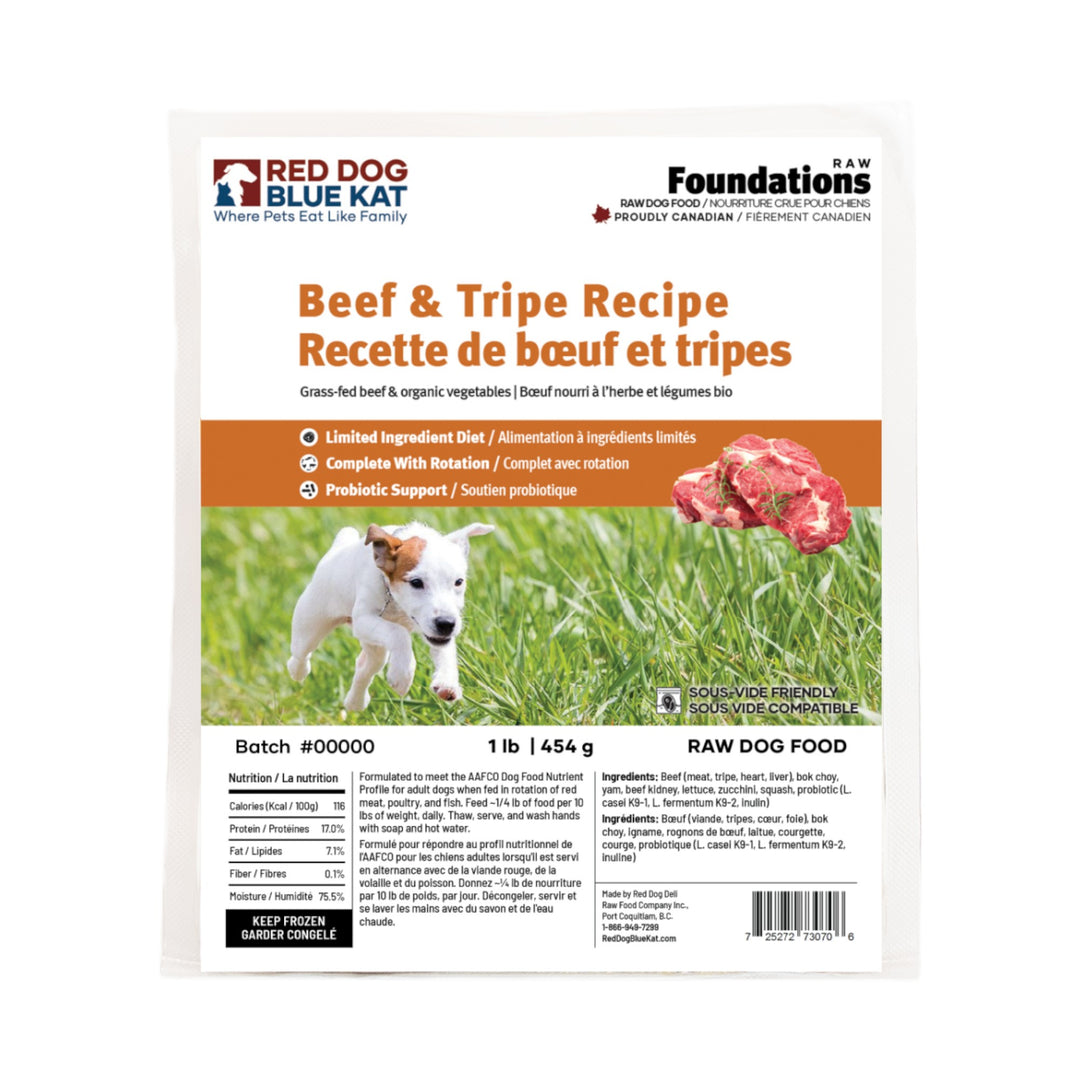 RDBK Red Dog Blue Kat Foundations Beef &amp; Tripe (12x1lb)