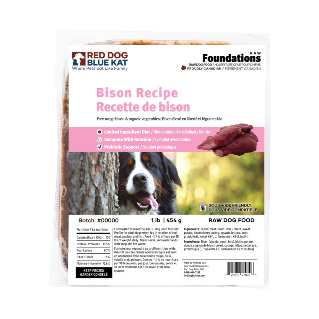 RDBK Red Dog Blue Kat Foundations Bison Dog (4x1/4lb)