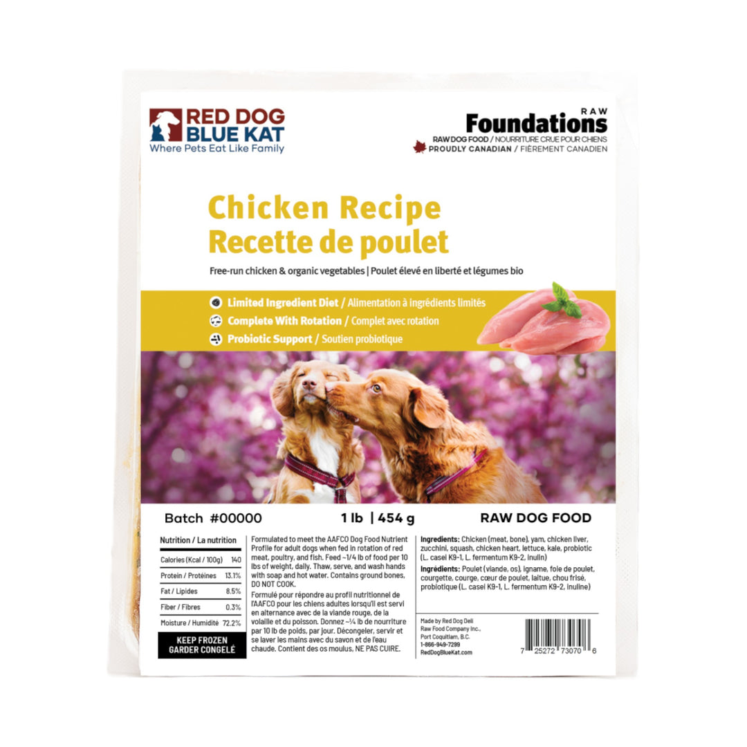 RDBK Red Dog Blue Kat Foundations Chicken Dog (4x1/4lb)