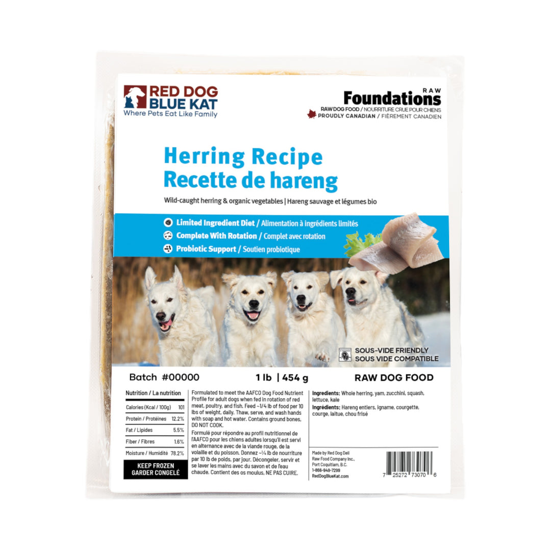RDBK Red Dog Blue Kat Foundations Herring Dog (4x1/4lb)