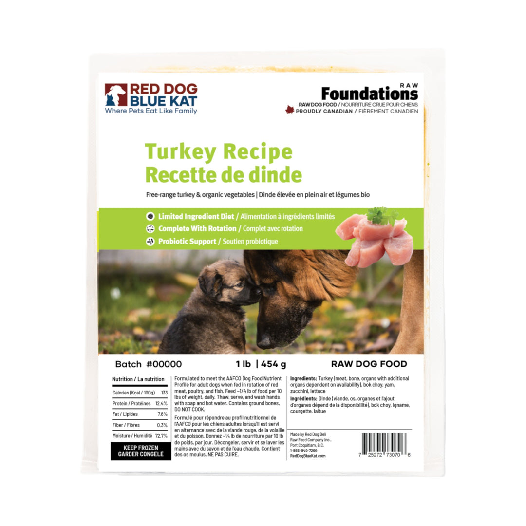 RDBK Red Dog Blue Kat Foundations Turkey Dog (4x1/4lb)