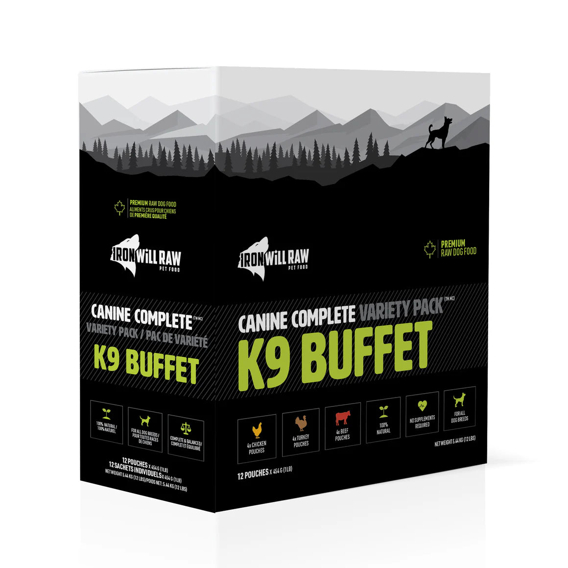 Iron Will Raw Canine Complete K9 Variety Pack (12lb)
