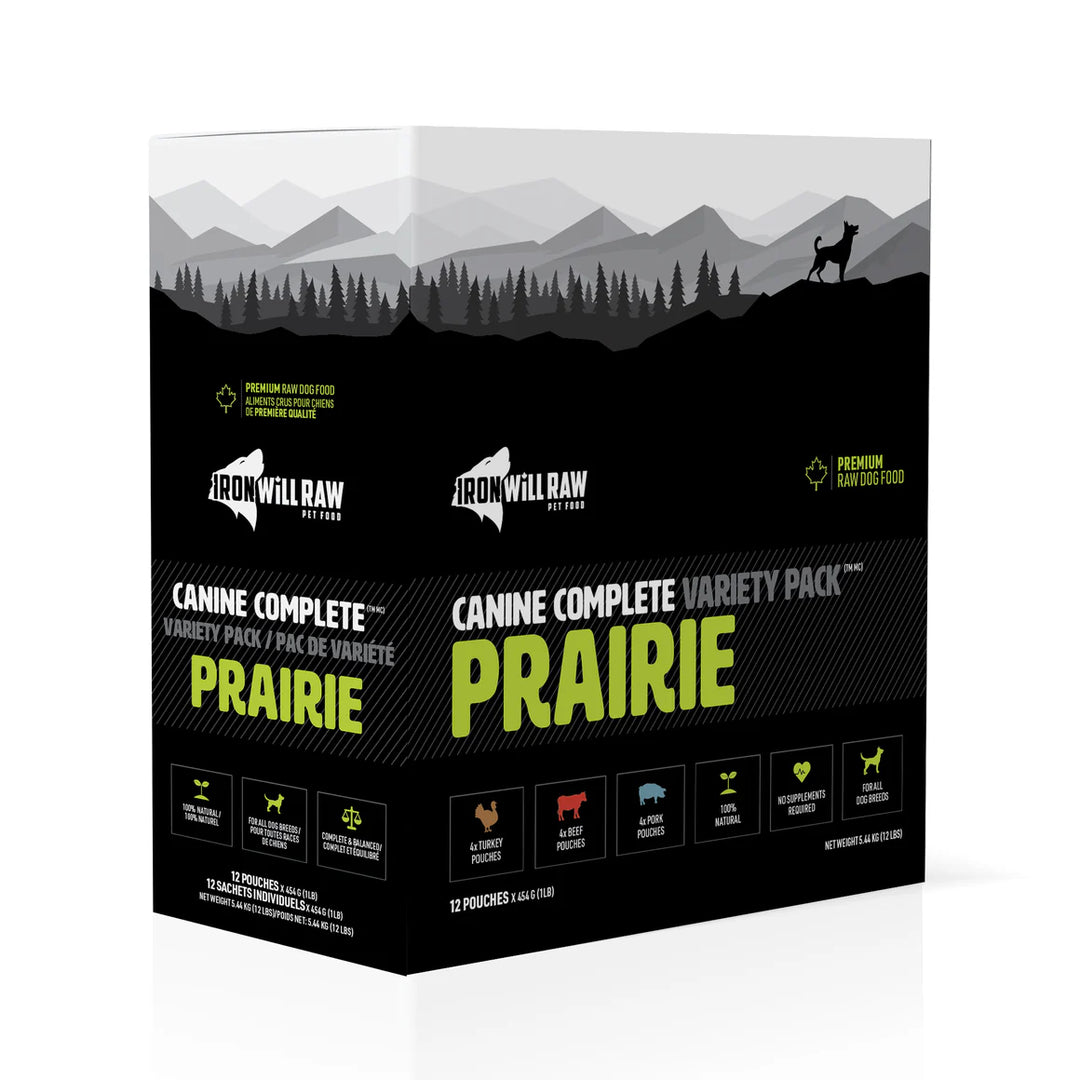 Iron Will Raw Canine Complete Prairie Variety Pack (12lb)