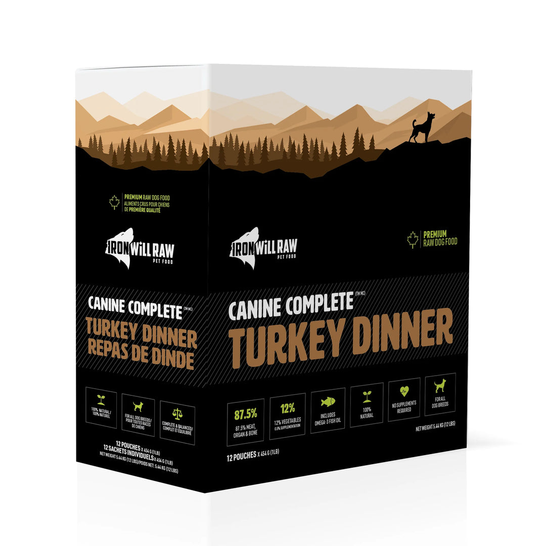 Iron Will Raw Canine Complete Turkey And Beef Dinner (12lb)