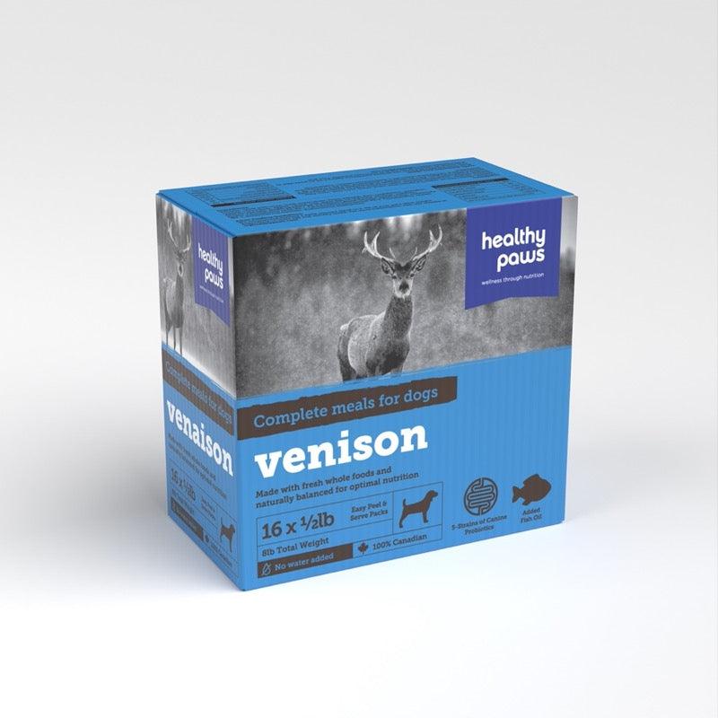 Healthy Paws Venison Complete Patties (16 X 8oz) - Tail Blazers Etobicoke
