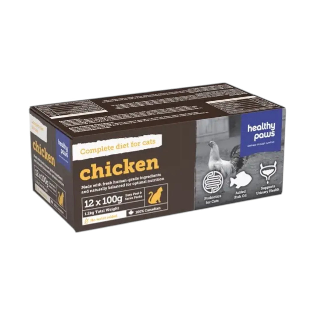Healthy Paws Cat Complete Dinner Chicken (12x100g)