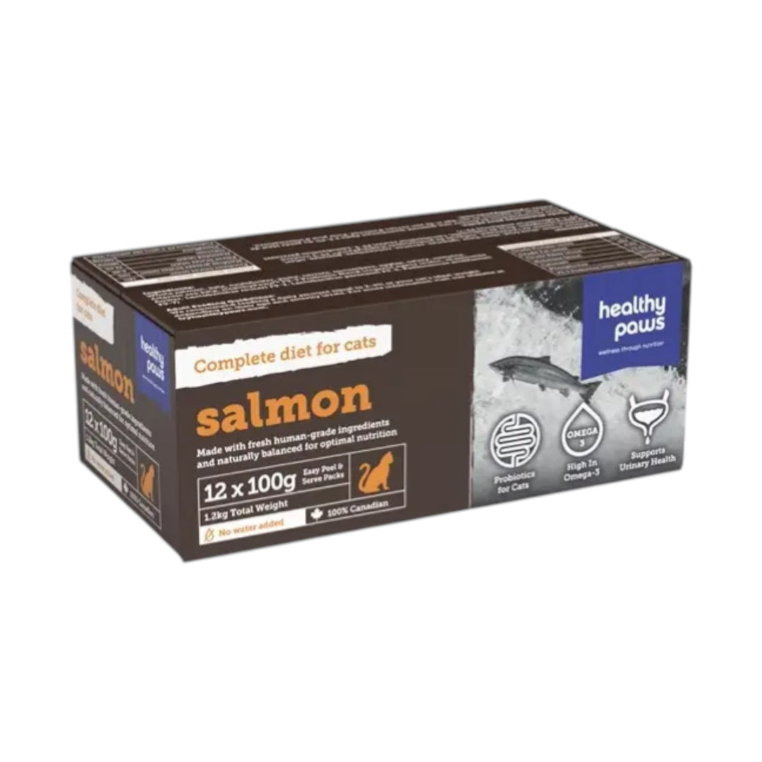 Healthy Paw Cat Salmon Complete Raw Food (12x100g)