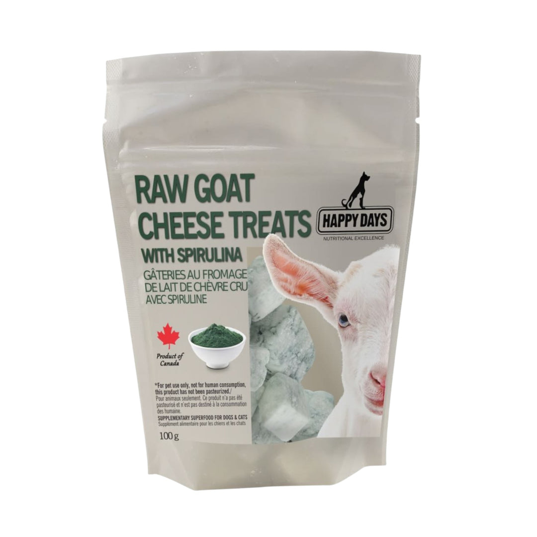 Happy Days Raw Goat Cheese Treat With Spirulina (100g)