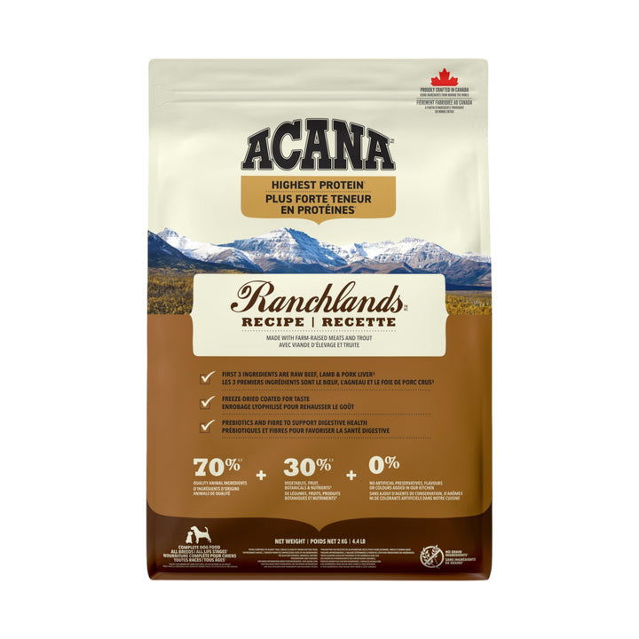 Acana Dog Highest Protein Ranchlands Recipe (2kg)