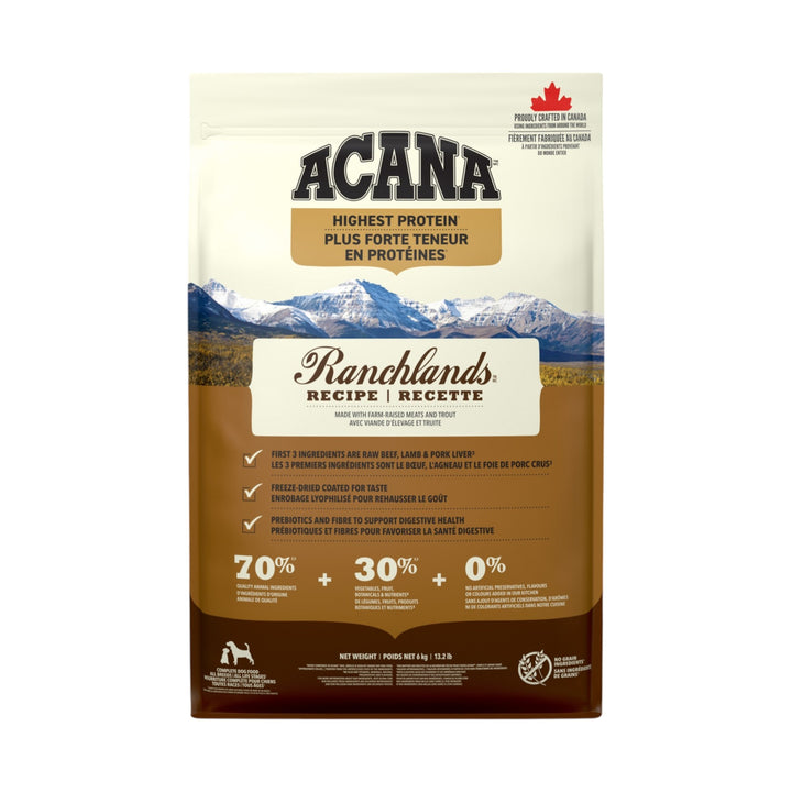 Acana Dog Highest Protein Ranchland Recipe (6kg)