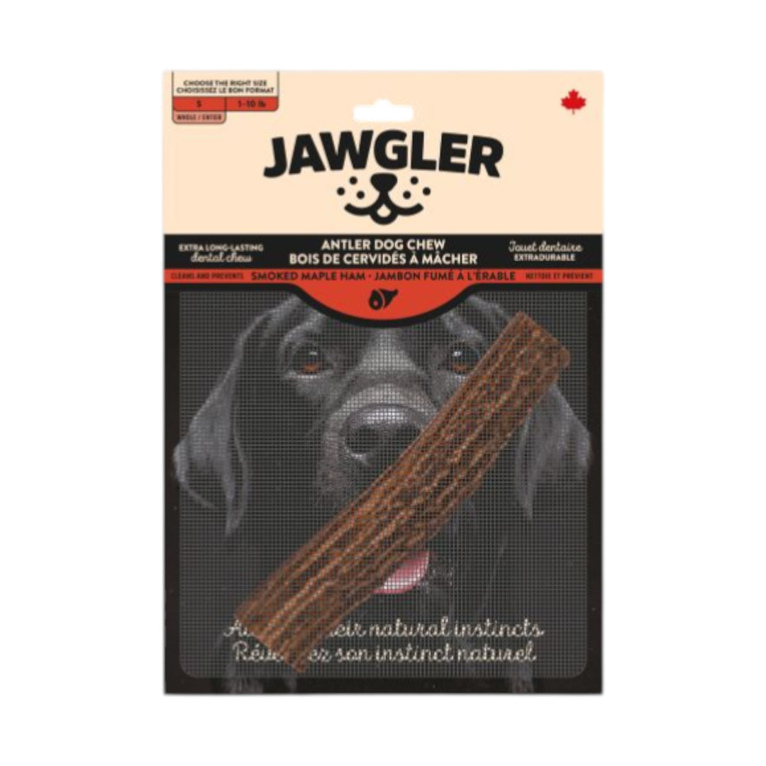 Jawgler Antler Dog Chew, Whole Smoked Ham, Small 1pc
