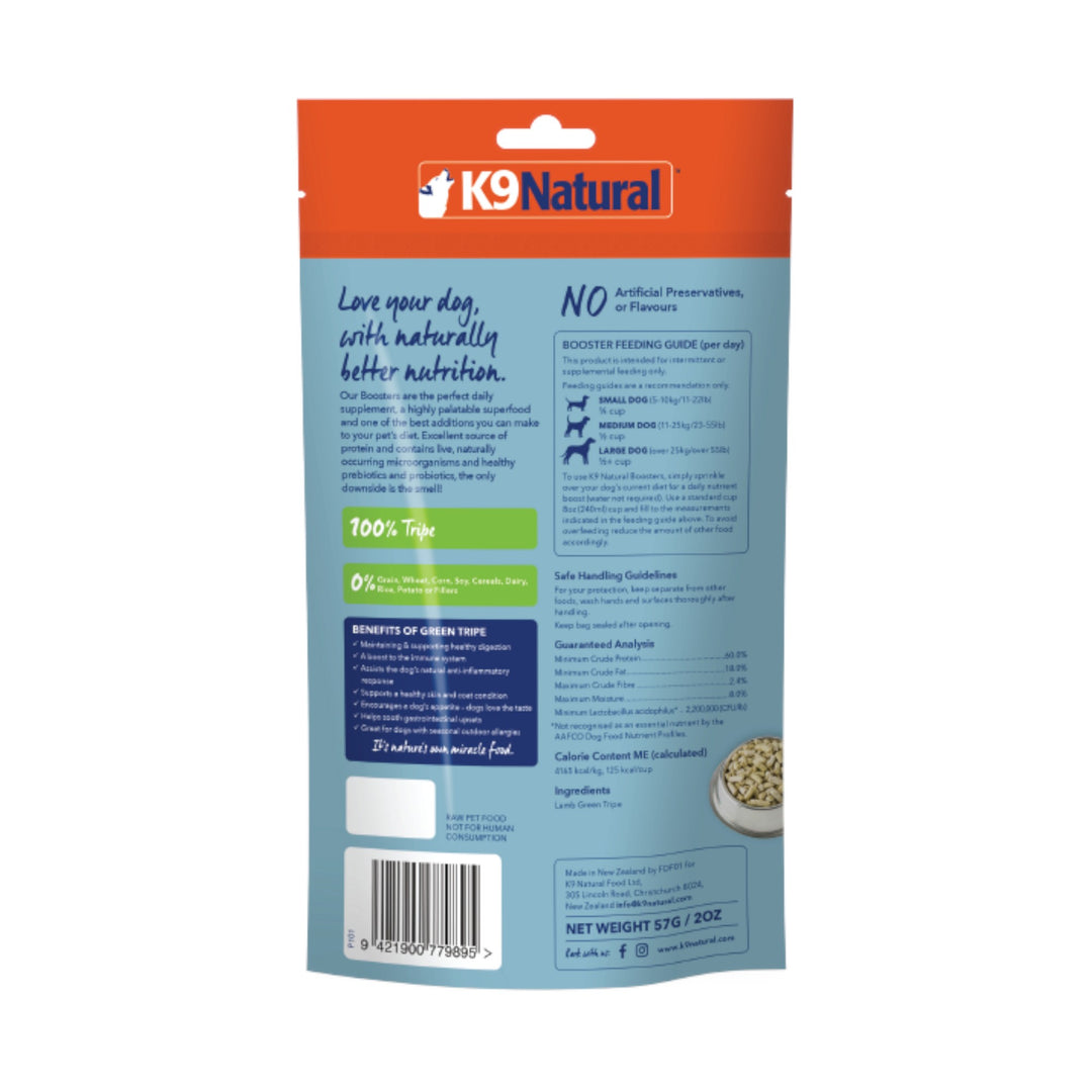 K9 Natural Freeze-Dried Lamb Green Tripe Topper (57g)