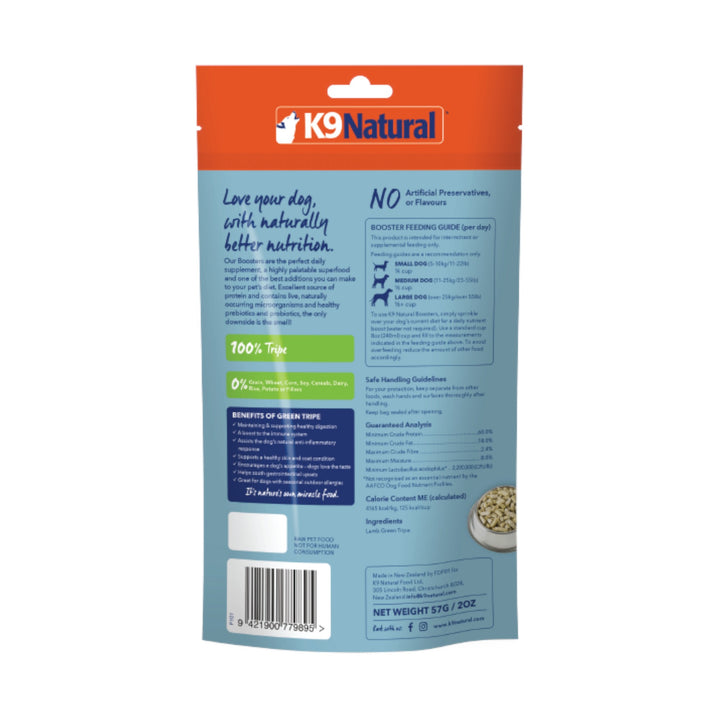 K9 Natural Freeze-Dried Lamb Green Tripe Topper (57g)