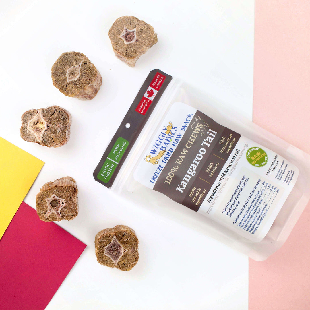 Wiggly Babies Freeze-Dried Kangaroo Tail Pucks (105G)
