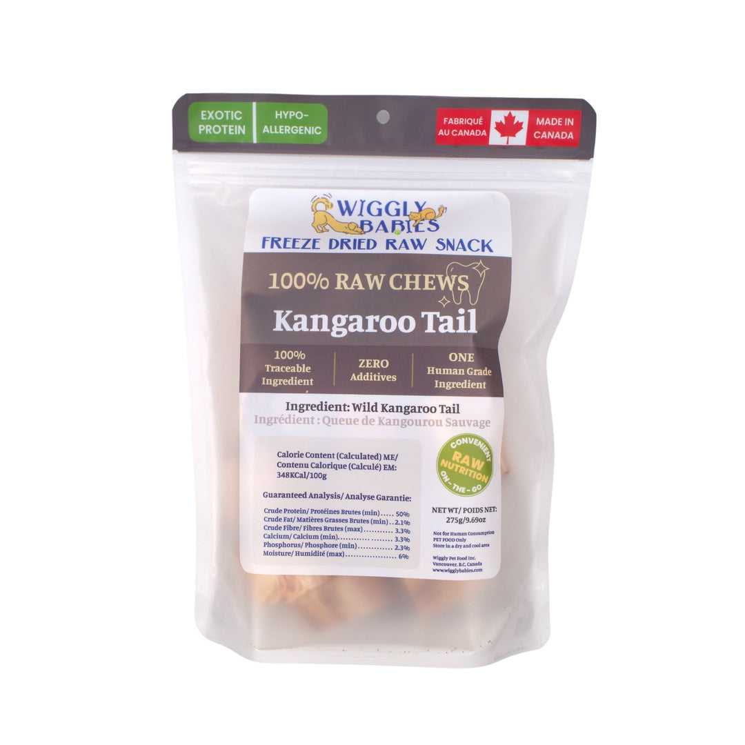 Wiggly Babies Freeze-Dried Kangaroo Tail Pucks (284G)