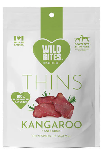 Wild Bites Kangaroo Thins (50g) - Tail Blazers Etobicoke