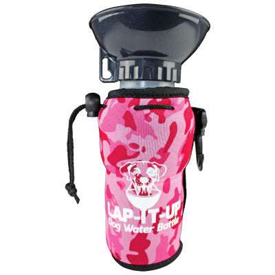 LAP-IT-UP DOG WATER BOTTLE PINKCAMO 20OZ - Tail Blazers Etobicoke