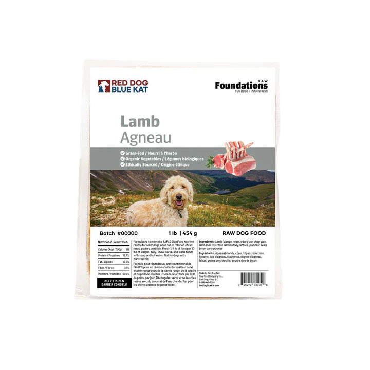 RDBK Red Dog Blue Kat Foundations Lamb Dog (1lb)