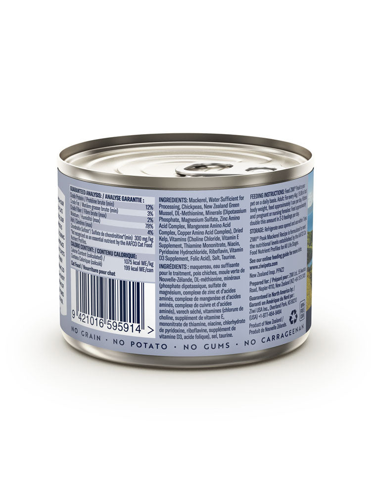 Ziwi Ziwipeak Cat Mackerel Can (185g)