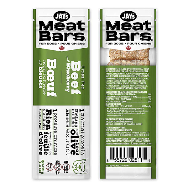 Jays Meat Bars Beef & Blueberry 28.35g