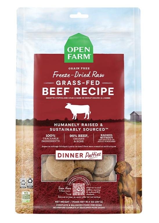 OPEN FARM FD BEEF PATTIES 10.5OZ - Tail Blazers Etobicoke