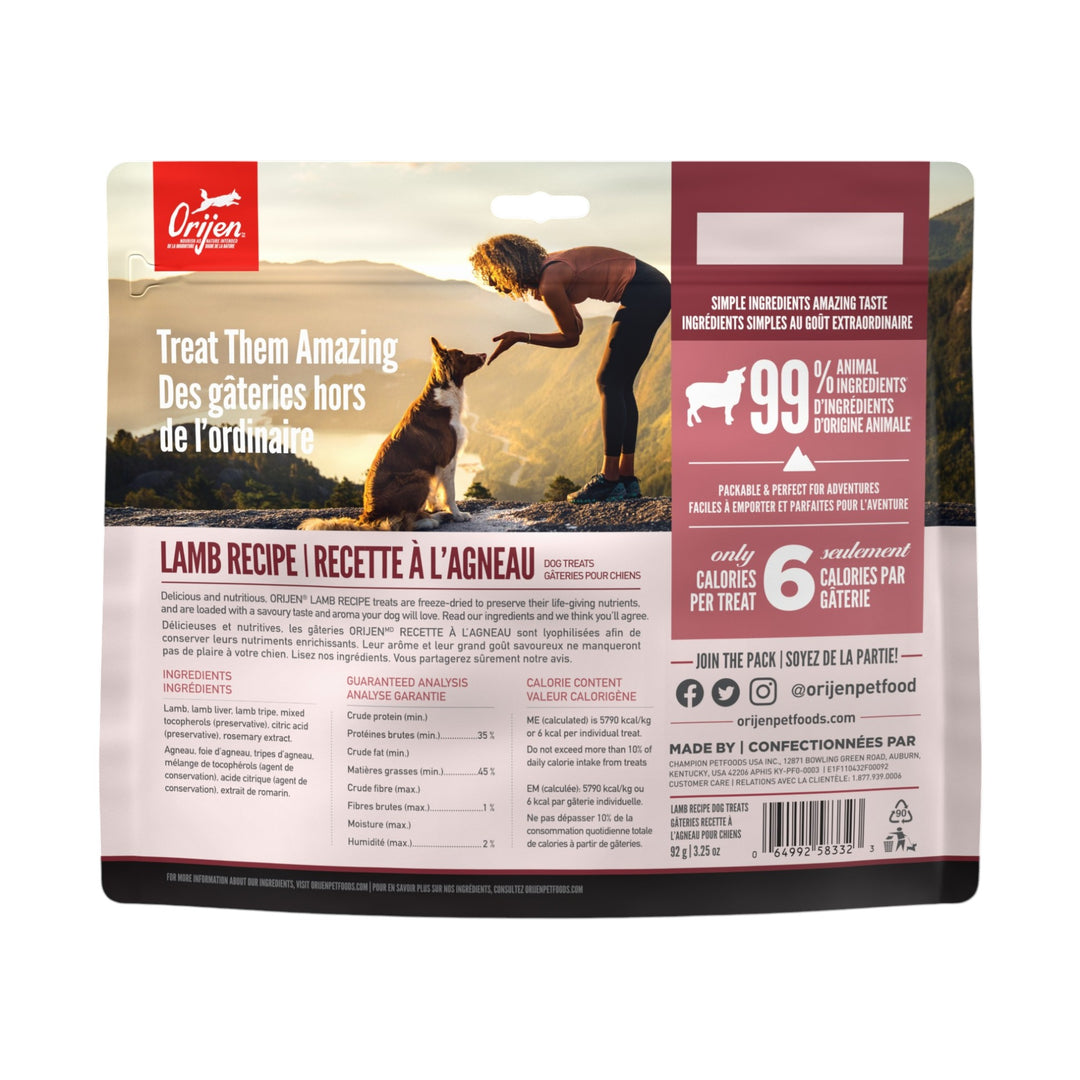 Orijen Freeze Dried Lamb Dog Treat (92g)