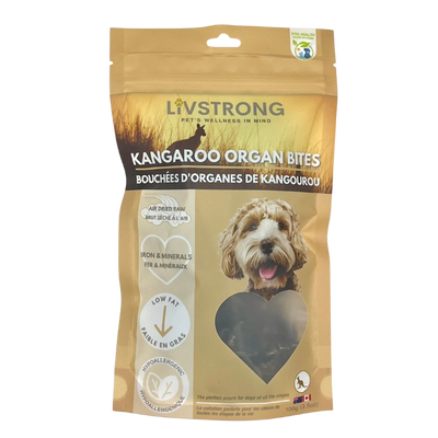 LIVSTRONG KANGAROO ORGAN BITES 100G - Tail Blazers Etobicoke