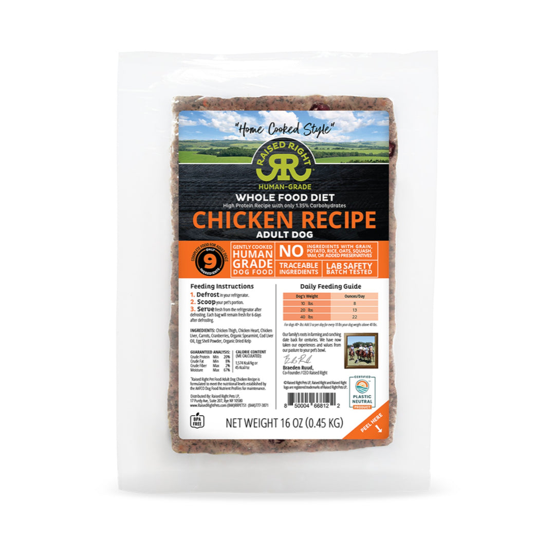 Raised Right Chicken Dog (1lb)