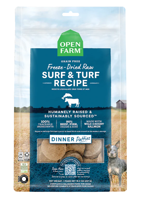 OPEN FARM FD SURF&TURF PATTIES 10.5OZ - Tail Blazers Etobicoke