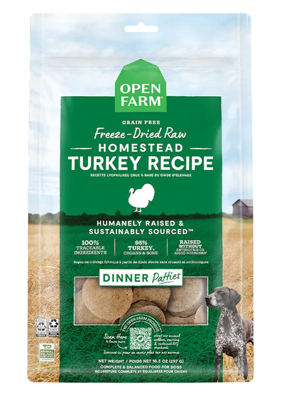 OPEN FARM FD TURKEY PATTIES 10.5OZ - Tail Blazers Etobicoke