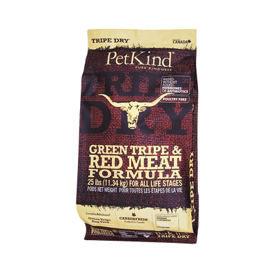 PETKIND GREEN TRIPE/RED MEAT DOG 11.34KG - Tail Blazers Etobicoke