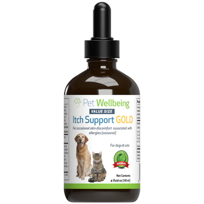 PET WELLBEING ITCH SUPPORT GOLD 4OZ - Tail Blazers Etobicoke