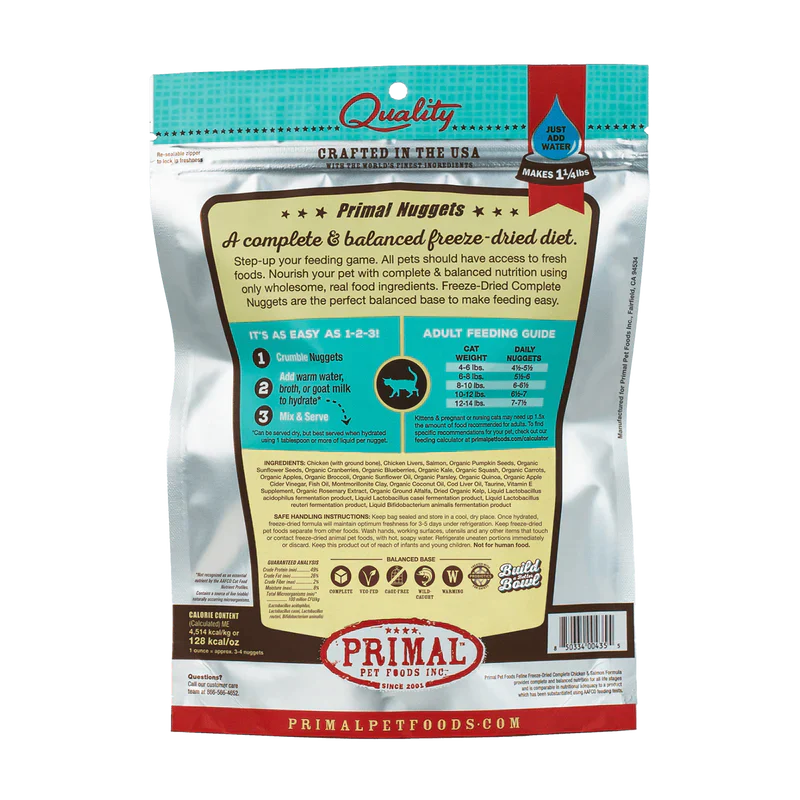 PRIMAL FREEZE DRIED CHICKEN/SAL CAT 5.5O - Tail Blazers Etobicoke