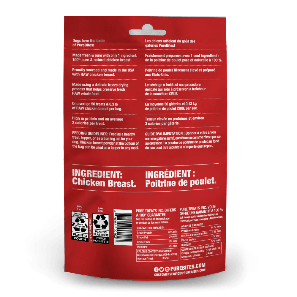 PUREBITES FD CHIC BREAST 175G - Tail Blazers Etobicoke