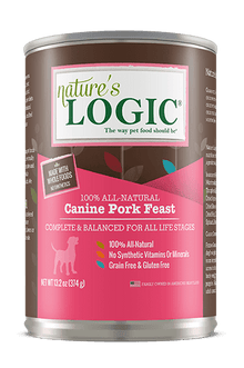 Nature's Logic Pork Dog Can (13.2 oz) - Tail Blazers Etobicoke