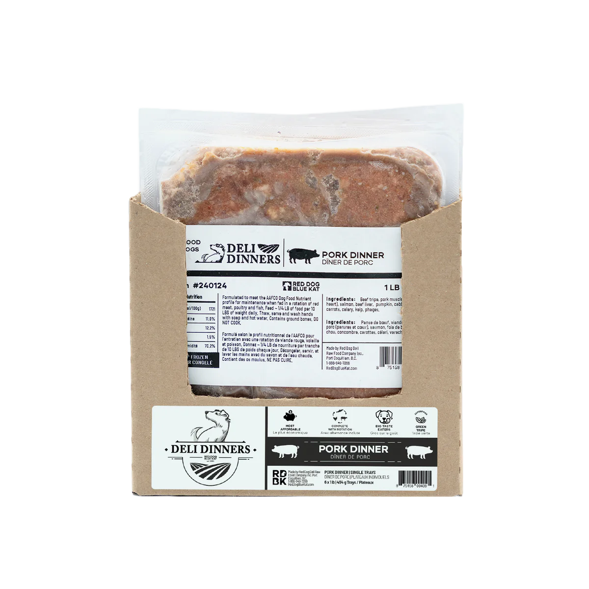 RDBK Red Dog Blue Kat Deli Dinner Pork (1lb)