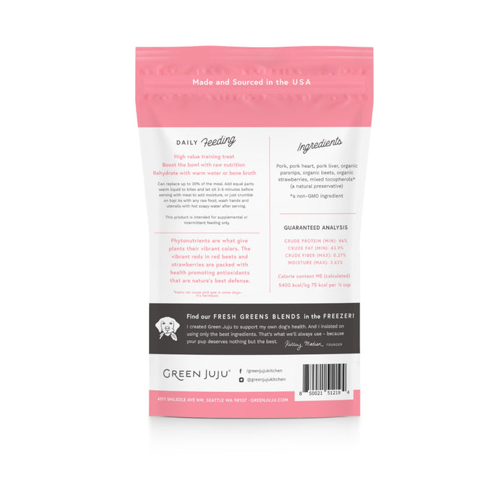 Green Juju Freeze-Dried Pork Pink Bites (3oz)