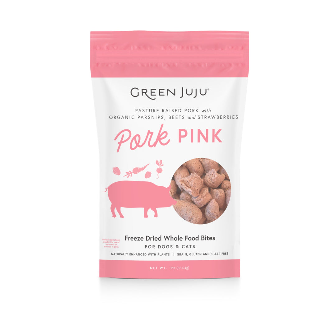 Green Juju Freeze-Dried Pork Pink Bites (3oz)