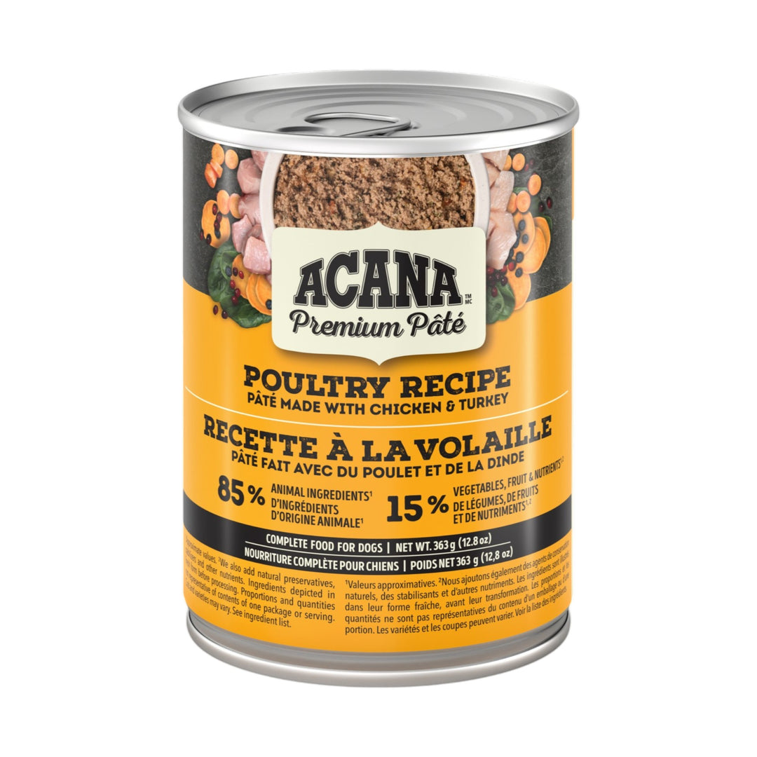 Acana Premium Pâté Poultry Dog Food, (363g)