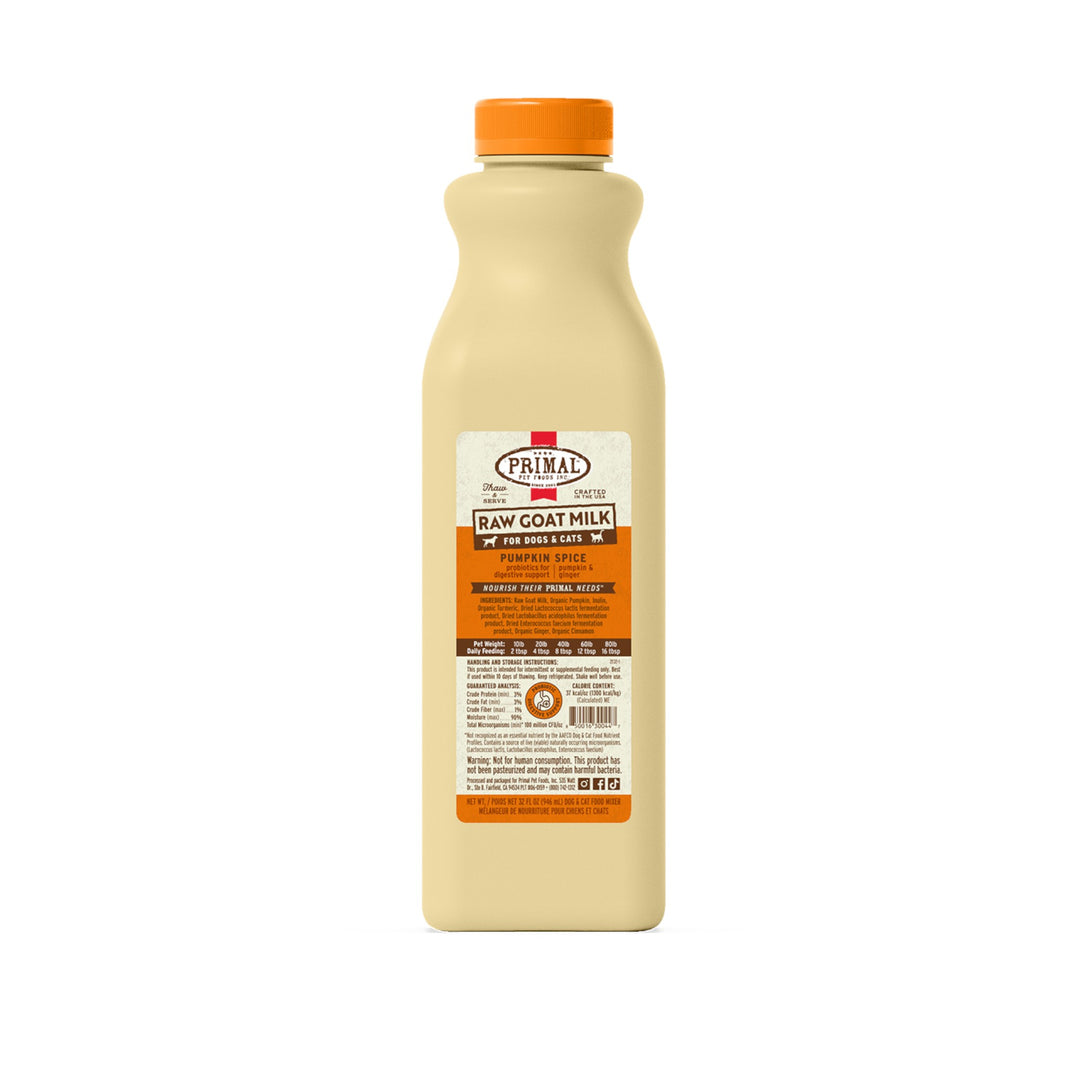 Primal Raw Frozen Pumpkin Spice Goat Milk (32oz)