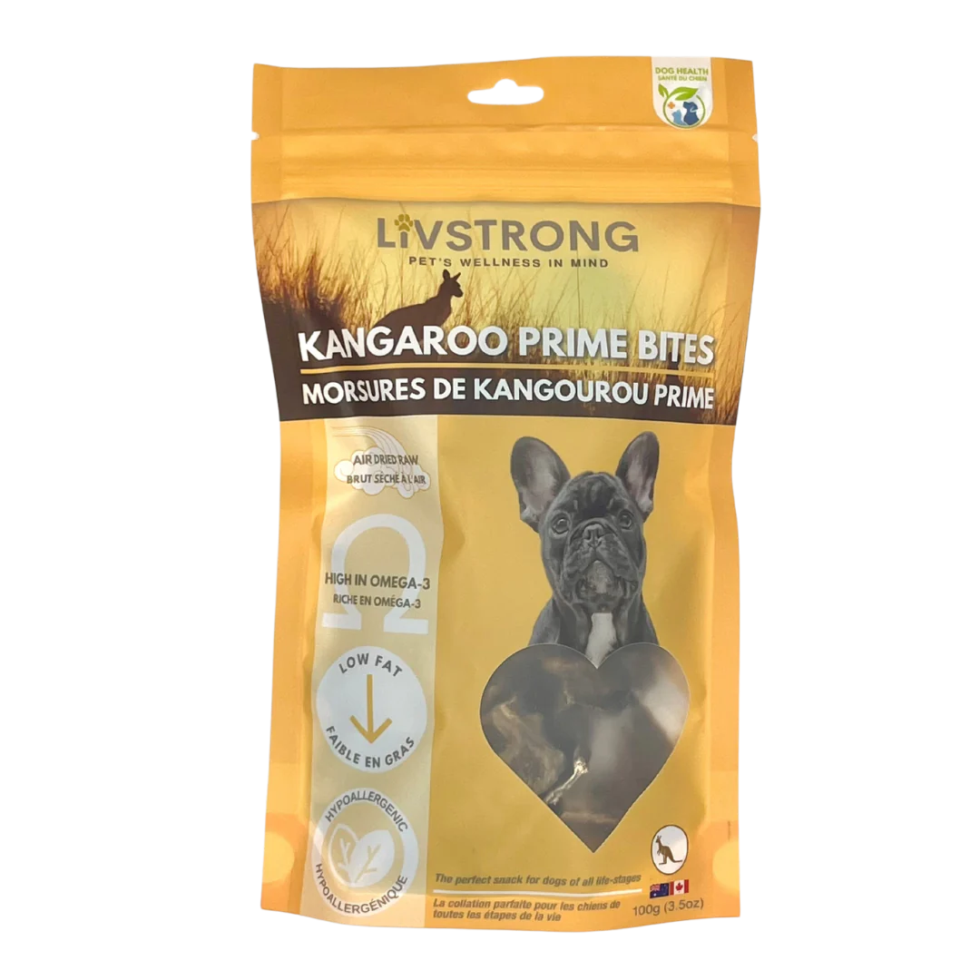 LIVSTRONG KANGAROO PRIME BITES 100G - Tail Blazers Etobicoke